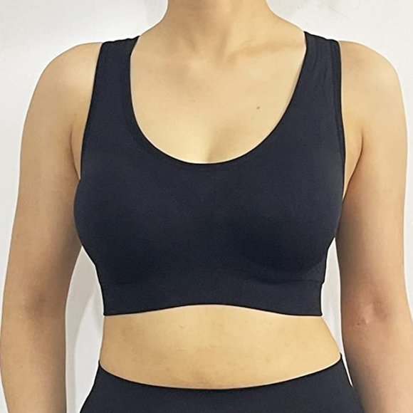 AKAMC 3 Pack Med Support Cross Back Wire Fee Removable Cups Sport Bras A193-72 - Picture 3 of 14